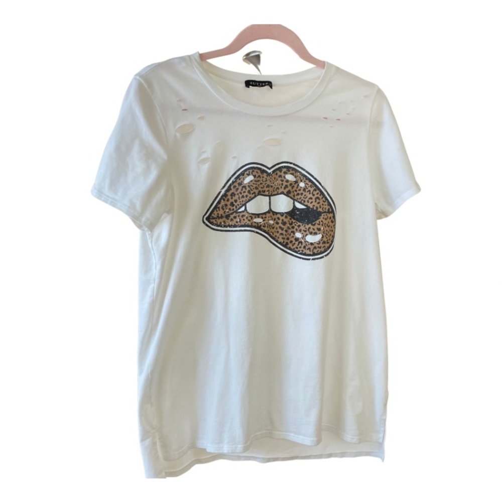 Zutter Leopard lips Graphic Tee